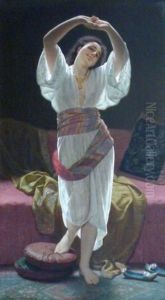 La Danseuse Turque by Louis Emile Pinel De Grandchamp