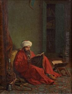 La Lecture by Louis Emile Pinel De Grandchamp