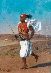 Le Messager Egyptien by Louis Emile Pinel De Grandchamp