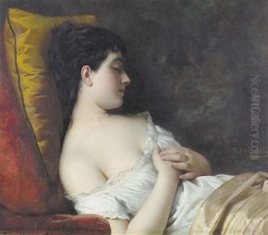 Schlafende Frau by Louis Emile Pinel De Grandchamp