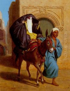 Une Sortie, Le Caire by Louis Emile Pinel De Grandchamp