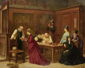 A Donation To The Church by Auguste de Pinelli