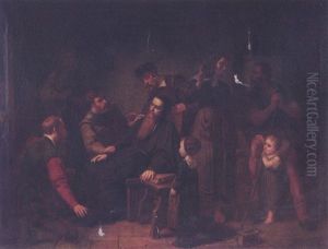 The Deathbed Of A Monk by Auguste de Pinelli