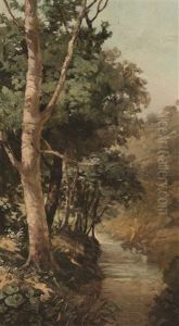 Bosque Con Arroyo by Jose Pinelo Llull