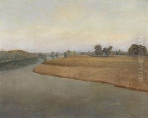 "paisaje Con Rio" by Jose Pinelo Llull