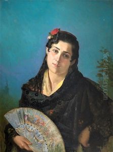 Retrato De Joven Con Abanico