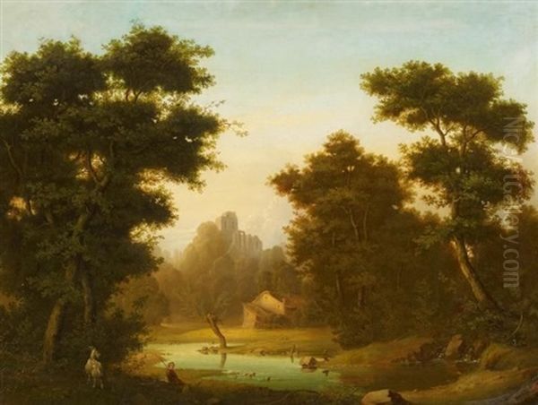 Romantische Landschaft Mit Ruinen - view 1