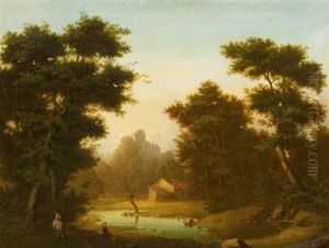 Romantische Landschaft Mit Ruinen by Marguerite Pines de Merbitz
