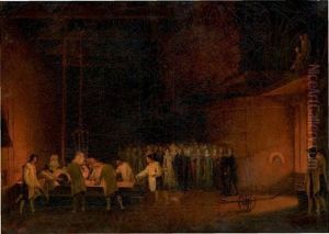 La Visite De La Duchesse De Berry A Saint - Gobain En 1822 by Edouard Pingret