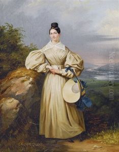 Young Woman In A Landscape