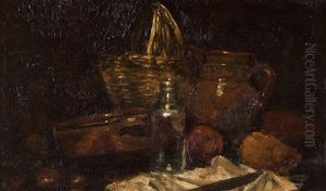 Still-life With Fruits, Basket And Clay Pot