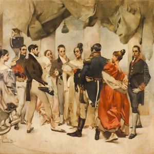 Ball Scenes (5 Works) by Columbano Bordalo Pinheiro
