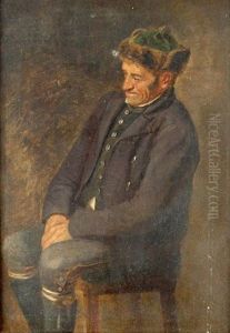 Portrait Of An Older Man by Hippolyt Von Pinkas