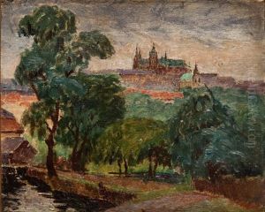 Widok Na Hradczany Z Katedra Sw. Wita W Pradze by Ignacy Pinkas