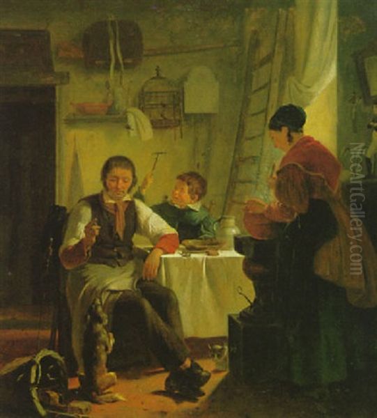 Handwerkerfamilie Am Mittagstisch - view 1