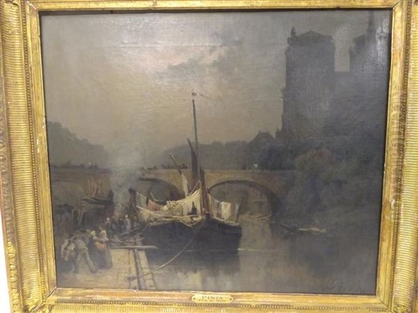 Bateaux Amarres Quai De Montebello Anime, Au Chevet De Notre-dame - view 1