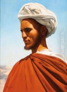 Portrait D'homme Au Turban by Luis Anglada Pinto