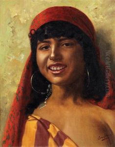 Orientale Au Foulard Rouge by Luis Anglada Pinto