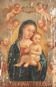 Maria Mit Dem Christusknaben, Engeln Und Cherubim (2 Parts On 1 Panel) by Bernardino di Betto (Pinturicchio)