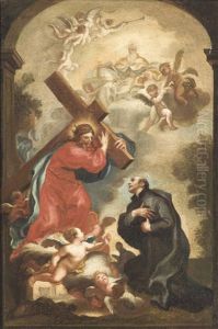 The Vision Of Saint Ignatius Of Loyola by Domenico Piola