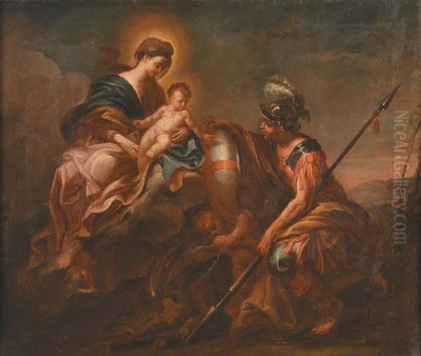 Madonna Con Bambino E San Giorgio Con Lo Scudo Di Genova - view 1