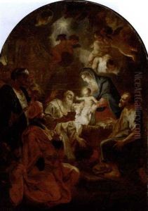 The Adoration Of The Magi by Domenico Piola