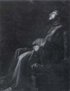 St. Francois D'assise En Extase by Domenico Piola