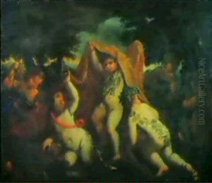 Gioco Di Putti E Fauni by Domenico Piola