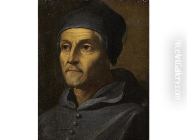Portrait Of A Cleric, Bust-length, In Blue Robes - view 1