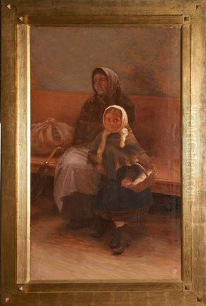 Vieille Femme Russe Et Fillette - view 1