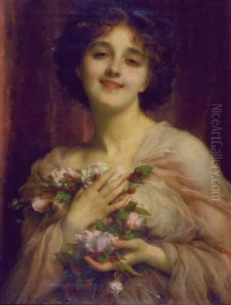 Woman With Blossoms - view 1