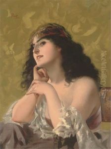 An Oriental Beauty by Etienne Adolphe Piot