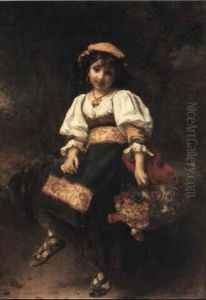 Flower Seller by Etienne Adolphe Piot