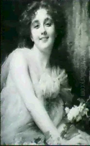A Young Beauty With Roses - view 1
