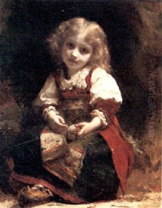 A Little Girl Holding A Bird A Little Girl Holding A Bird