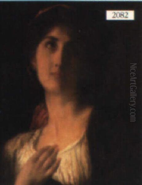 Portrait Of A Young Girl Wearing A Red Cap - view 1