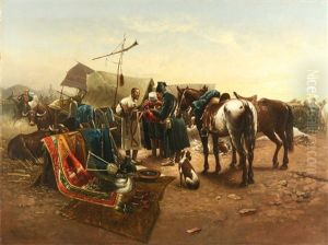 Caravan, After Jozef Von Brandt's Jarmark V Balcie