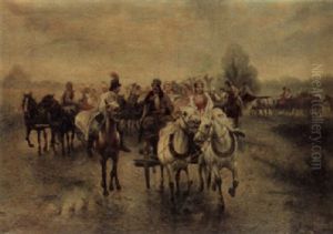 A Parade Of Young Maidens by Antoni Piotrowski