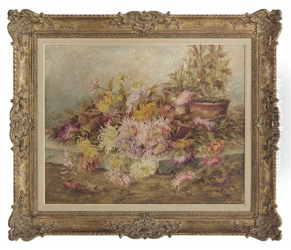 Still Life With Chrysanthemums - view 1