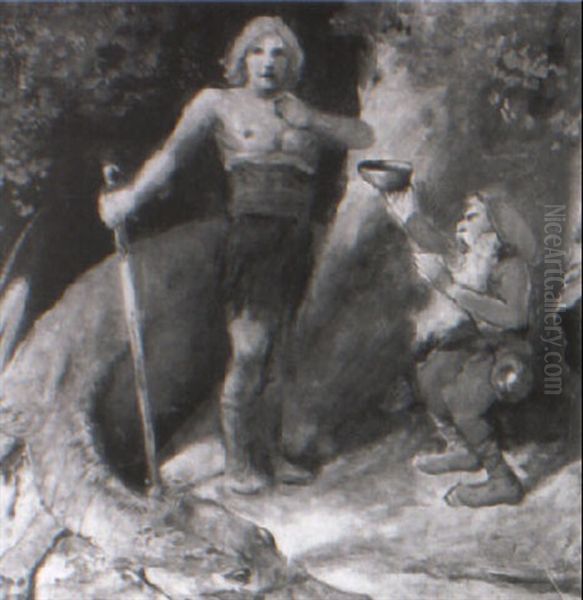 Siegfried With Mime And The Dragon - view 1