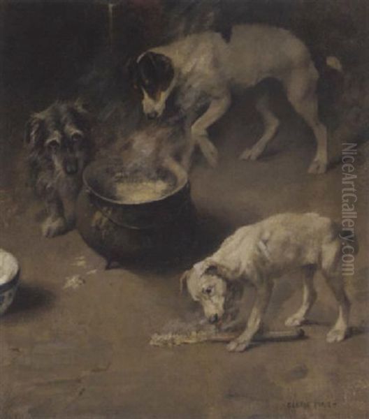 Three Dogs At A Cauldron - view 1