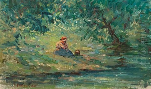 Le Repos De La Femme Pres De L'etang - view 1