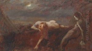 Figurenpaar Im Mondschein by Maximilian Pirner