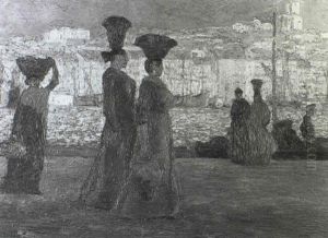 Three Women Beside Marseilles Quayside Three Women Beside Marseilles Quayside
