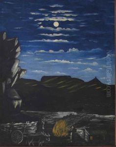 Arsenal Hill At Night by Niko Pirosmani