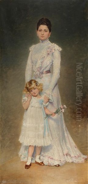 Representative Portrait Of Anna Maria Elisabeth Aloyse With Her Governess - view 1