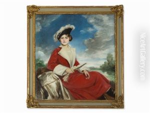 Lady In Red Riding Dress by Adolf Pirsch