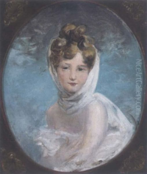 Portrait Einer Jungen Dame Mit Weisem Schleier - view 1