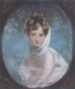 Portrait Einer Jungen Dame Mit Weisem Schleier Portrait Einer Jungen Dame Mit Weisem Schleier