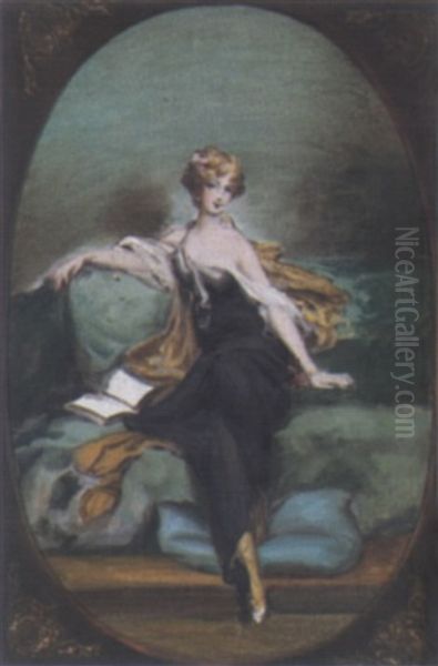 Bildnis Einer Jungen Dame, Auf Einem Sofa Sitzend - view 1